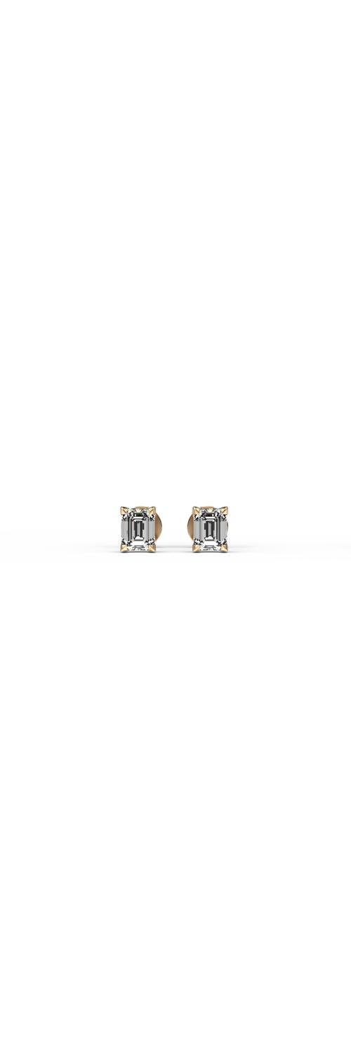 18K yellow gold earrings with 0.8ct diamonds