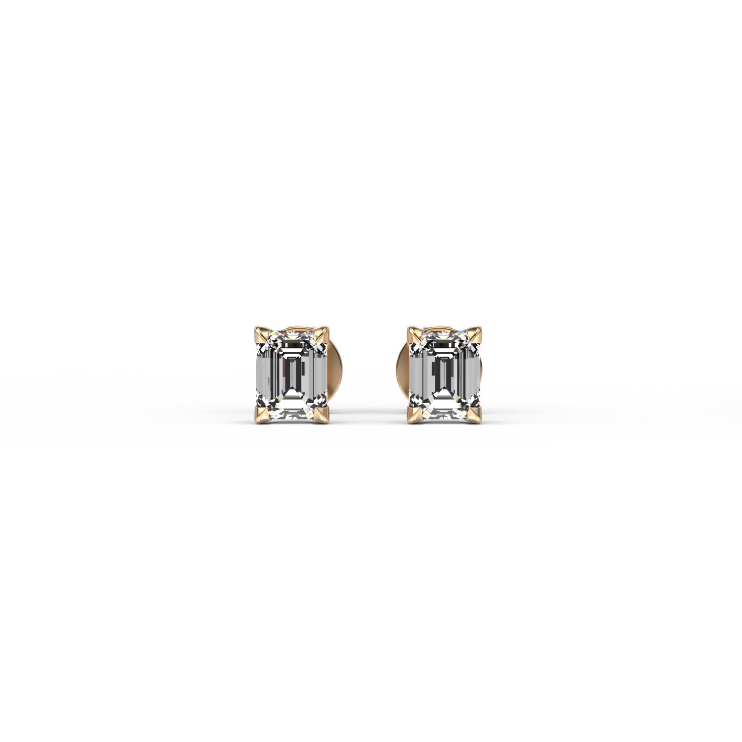 18K yellow gold earrings with 0.8ct diamonds