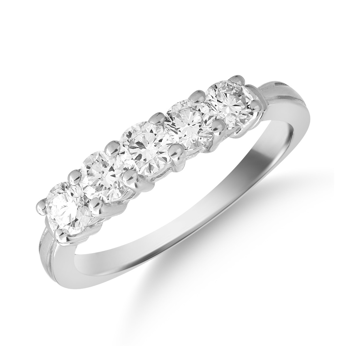 18 k fehér arany gyűrű gyémánt 0.76ct