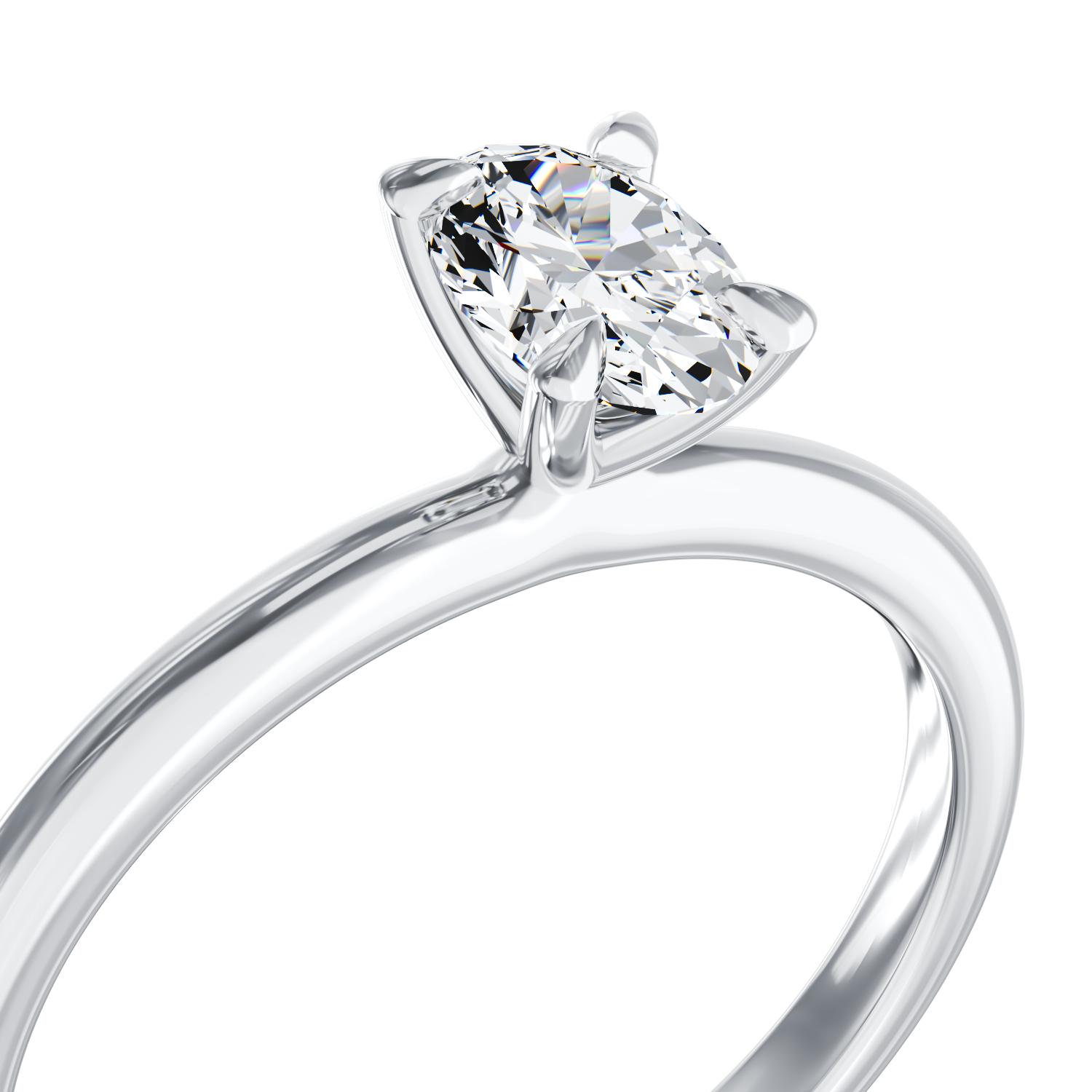 18K fehér arany eljegyzési gyűrű 0.3ct szoliter gyémánt