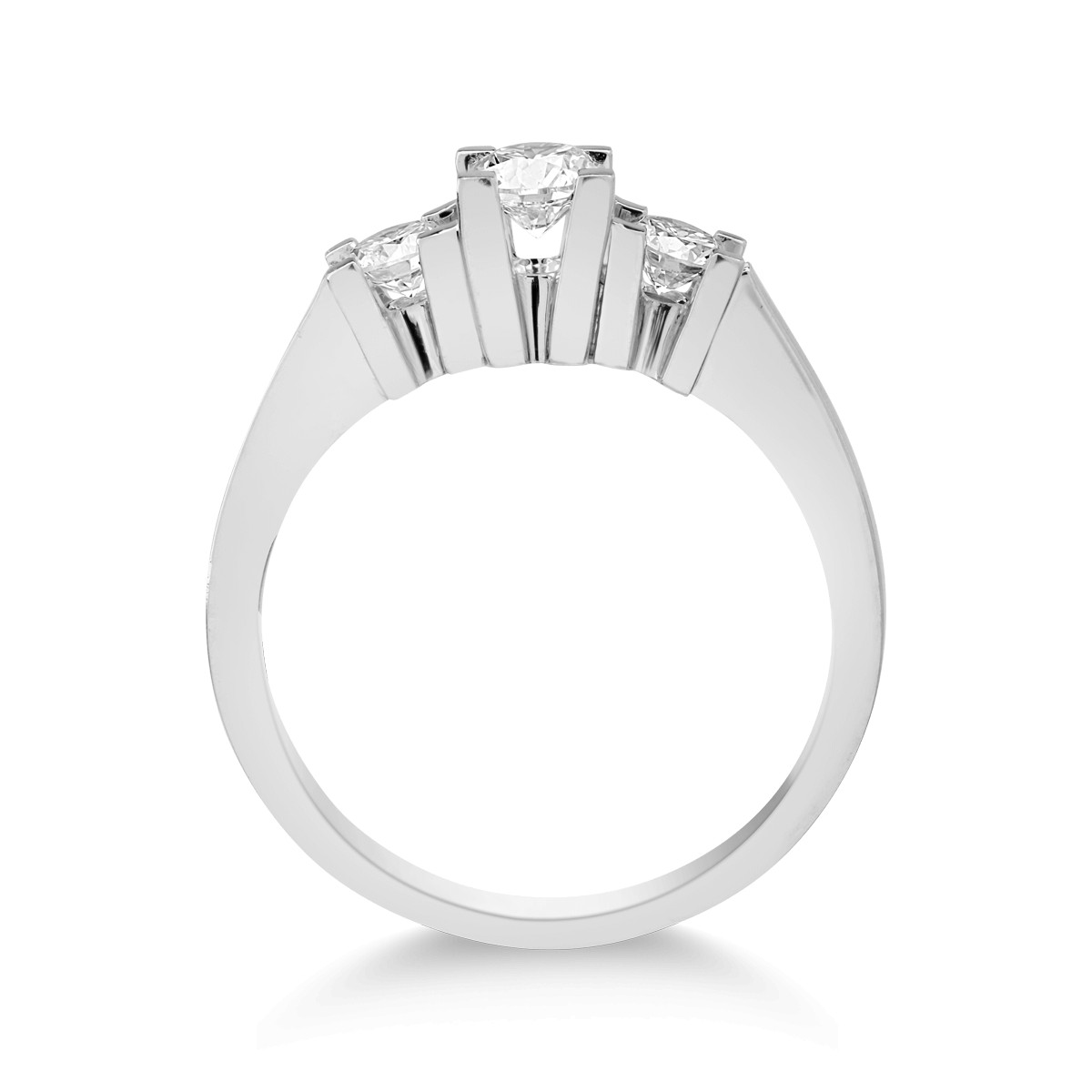 Inel din aur alb de 18K cu diamante de 0.61ct