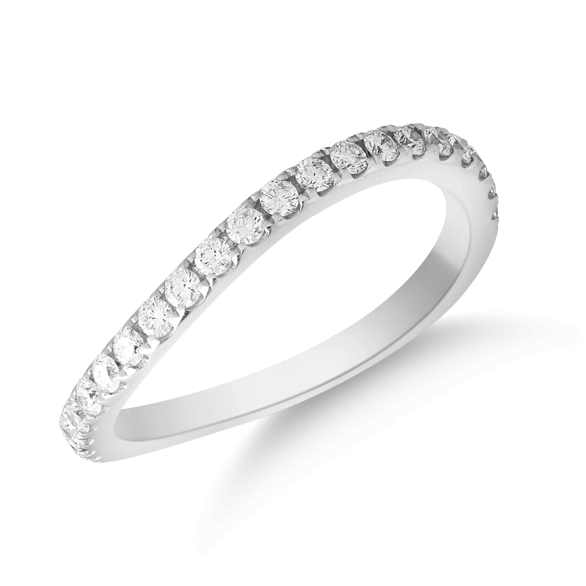 18K white gold infinity ring with 0.37ct diamonds