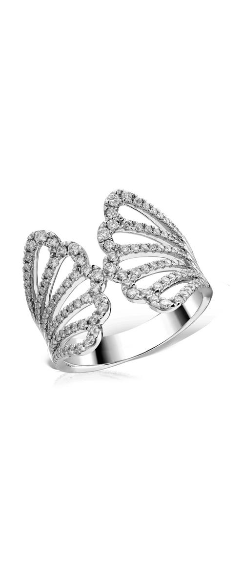 18K white gold ring with diamonds of 0.7ct