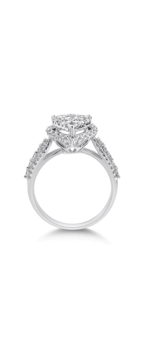 18K white gold ring with 1.1ct diamonds
