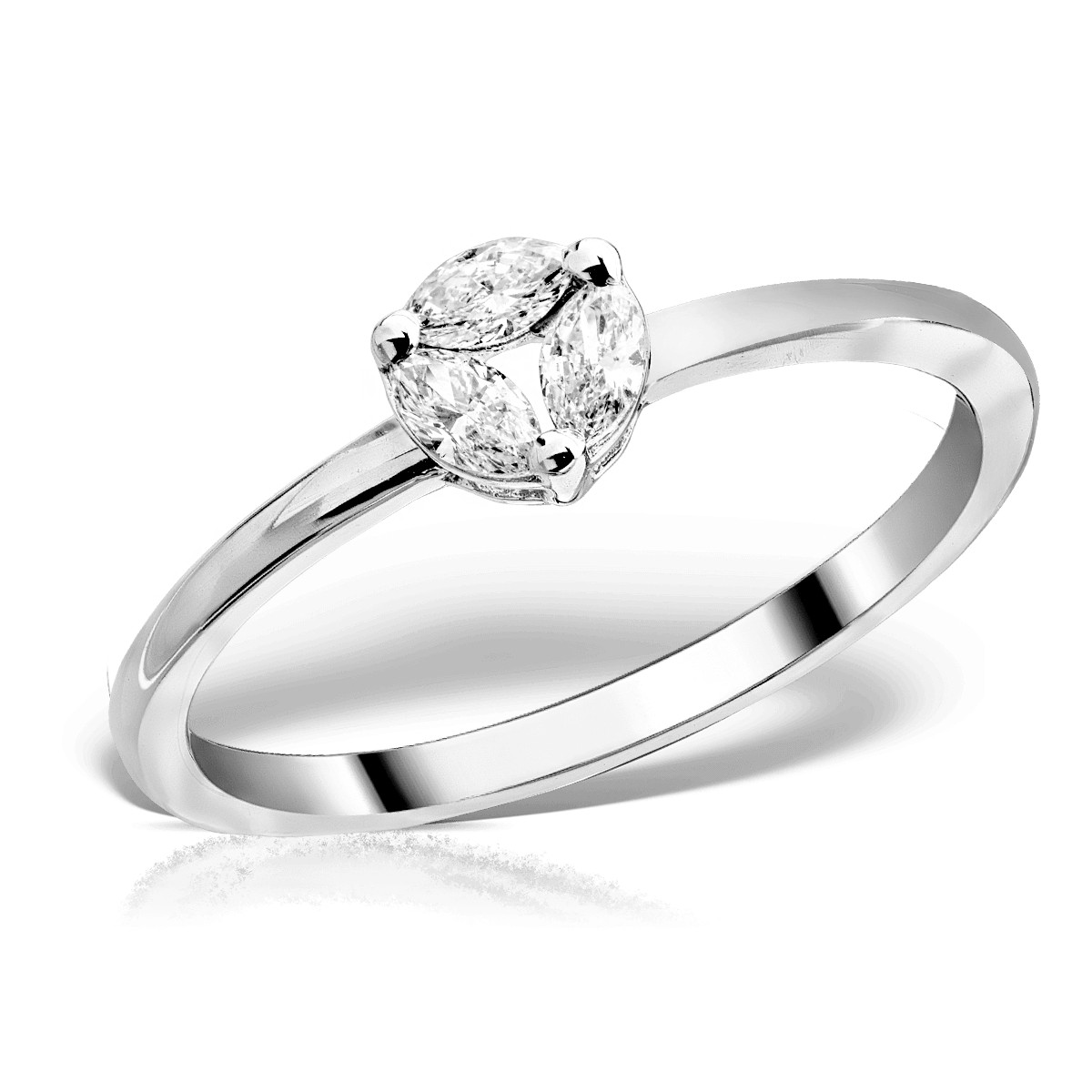 Gyűrű 18K-os fehér aranyból 0.193ct gyémánttal