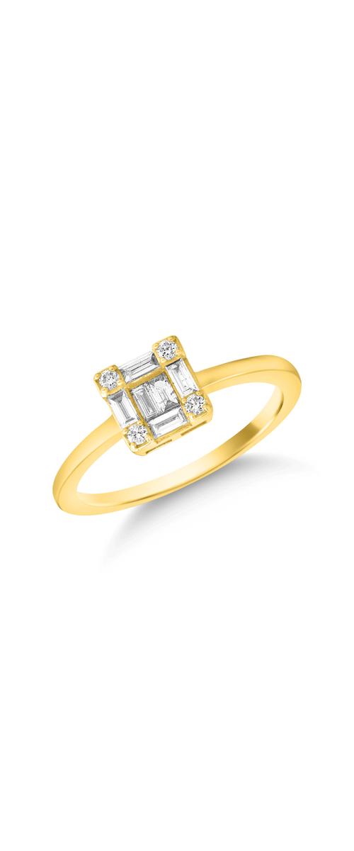 Gyűrű 18K-os sárga aranyból 0.295ct gyémánttal