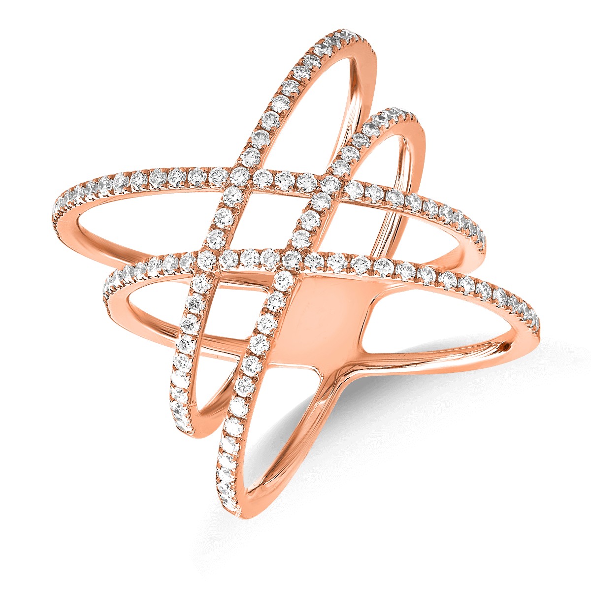 Gyűrű 18K-os rózsaszín aranyból 0.66ct gyémánttal