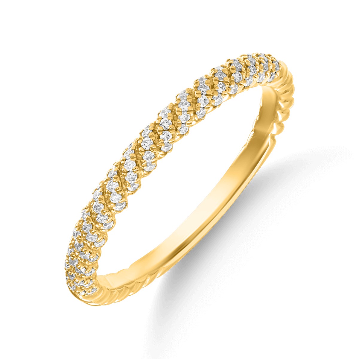 Gyűrű 14K-os sárga aranyból 0.17ct gyémánttal