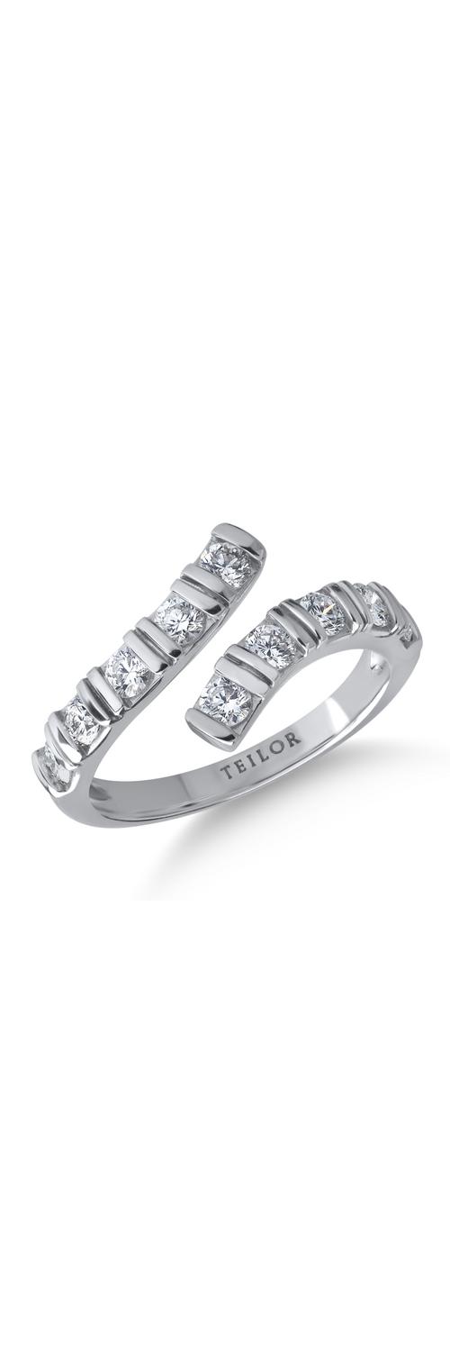 14K white gold ring with 0.834ct diamonds
