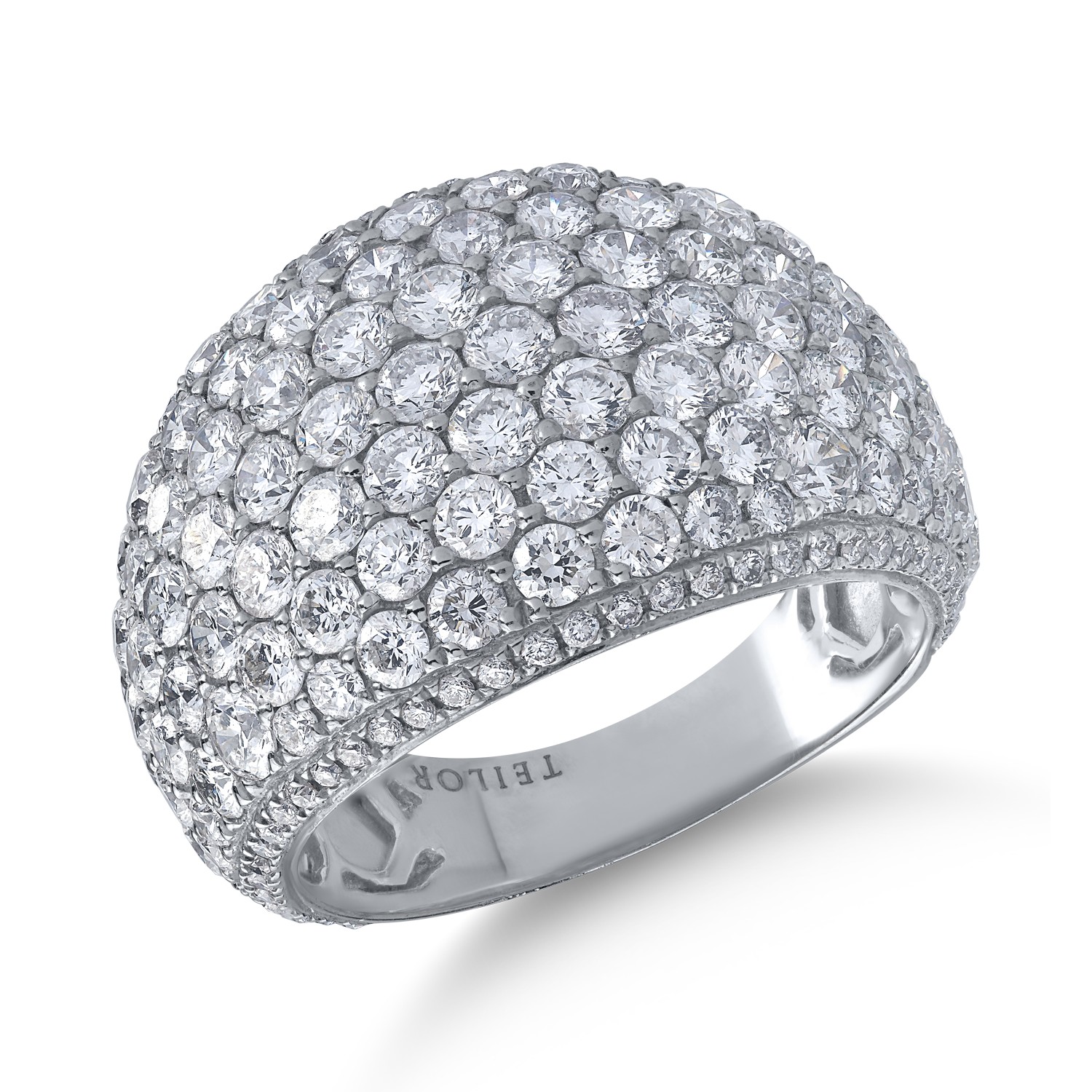 18K fehérarany gyűrű 4.23ct gyémántokkal