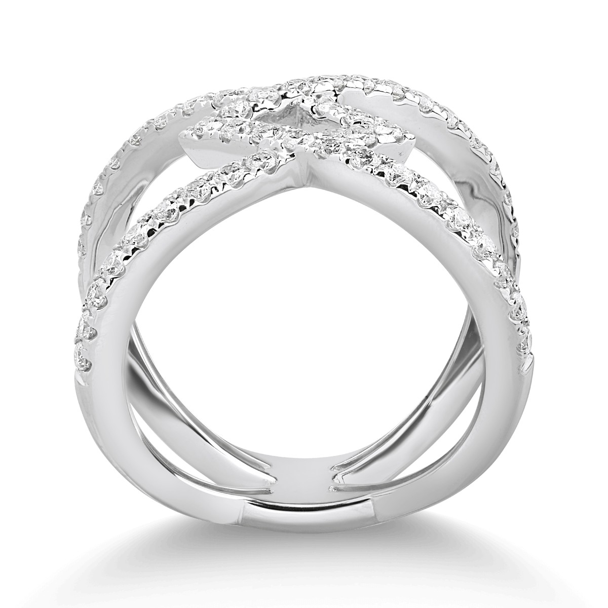 18K white gold ring with diamonds of 0.81ct