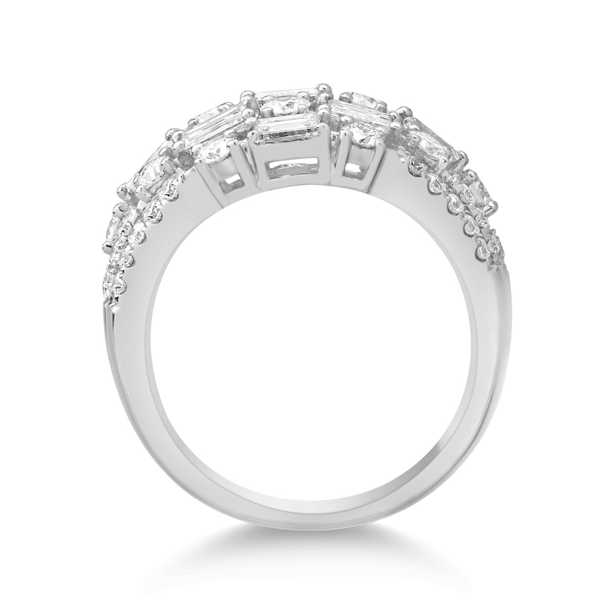 Gyűrű 18K-os fehér aranyból 2.74ct gyémánttal