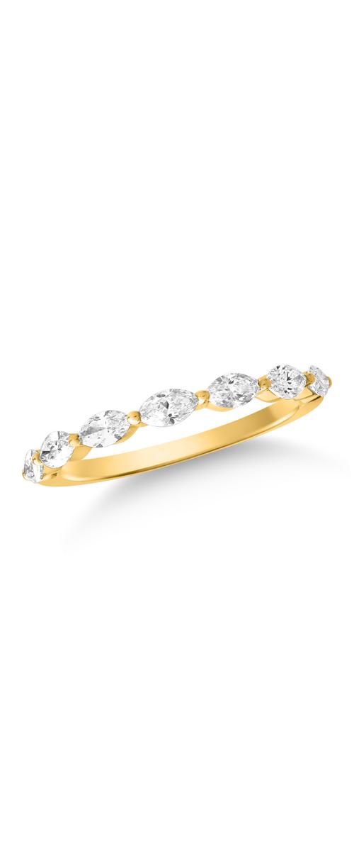 18k sárga arany gyűrű gyémántokkal 0.51ct