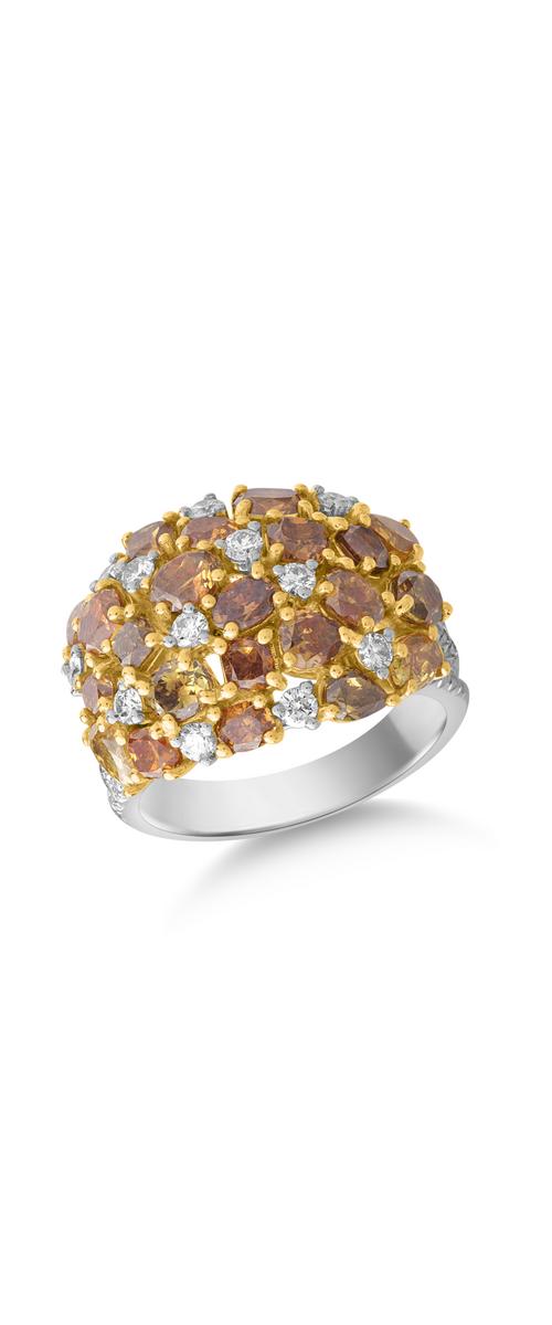 Пръстен от бяло злато 18K с изящни диаманти от 4.26 и прозрачни диаманти от 0.65ct