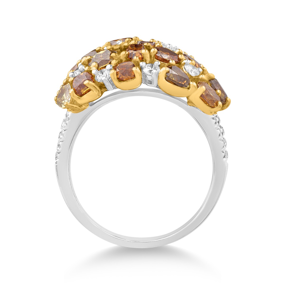18k fehér arany gyűrű fantasztikus gyémántok 4,26 és átlátszó gyémánt 0.65ct