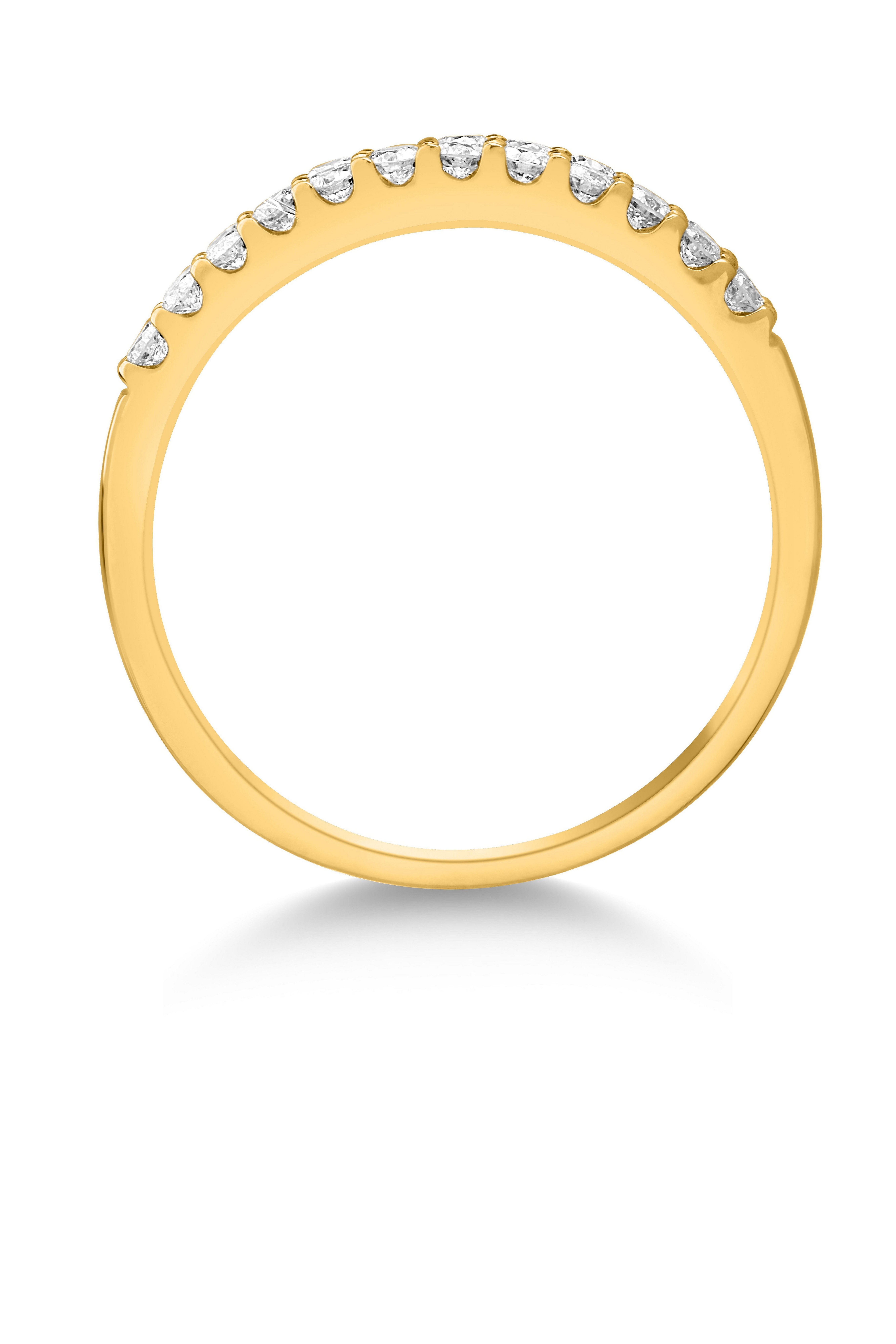 14 karátos sárga arany gyűrű 0.504 karátos gyémántokkal