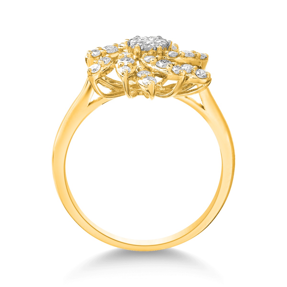 Inel din aur galben de 14K cu diamante de 0.5ct