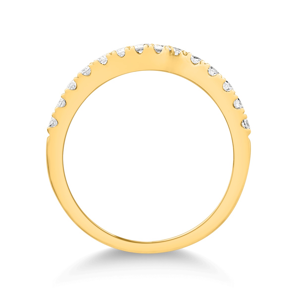 Inel din aur galben de 14K cu diamante de 0.34ct