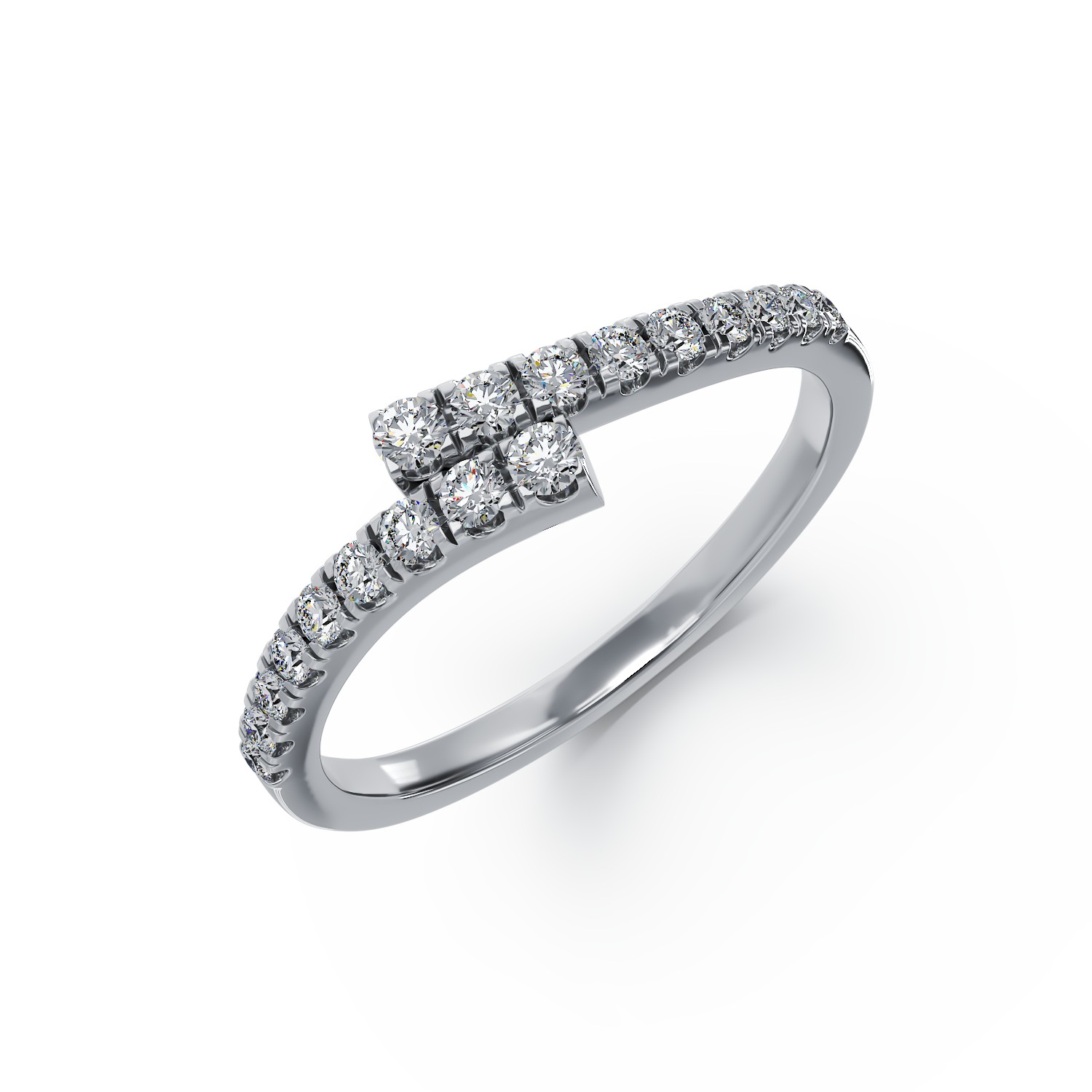 14K white gold ring with 0.34ct diamonds
