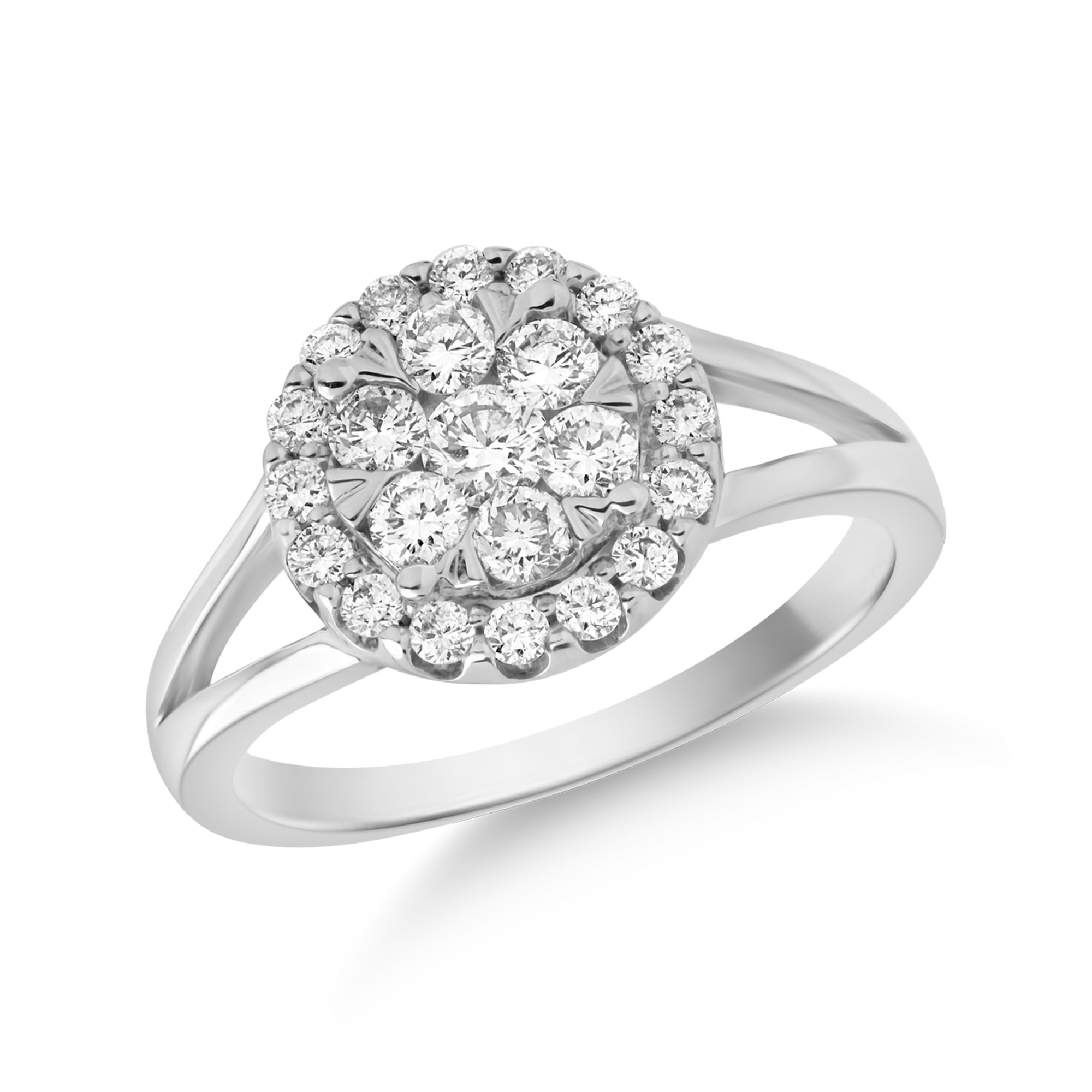 Inel din aur alb de 18K cu diamante de 0.5ct image2