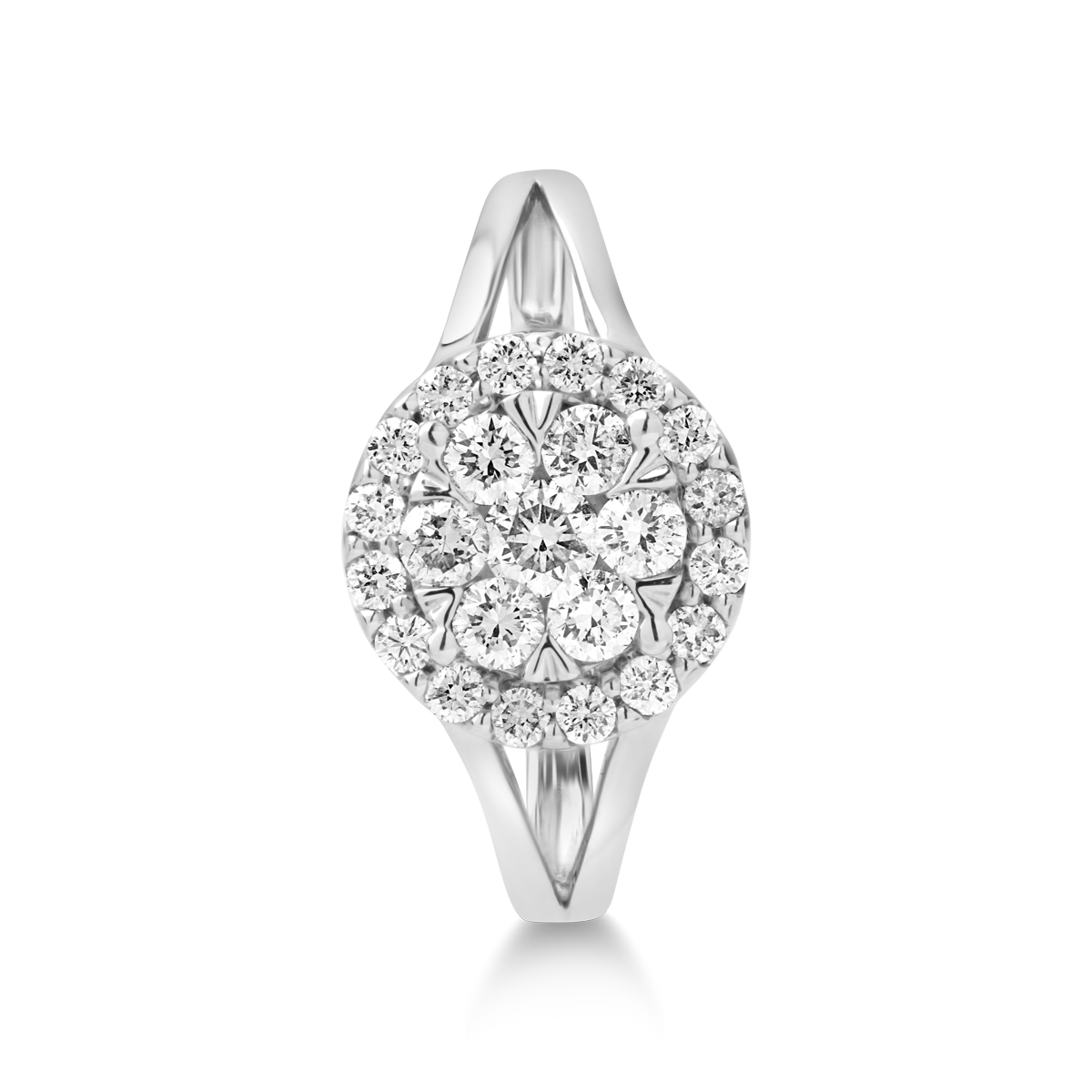 Inel din aur alb de 18K cu diamante de 0.5ct image2