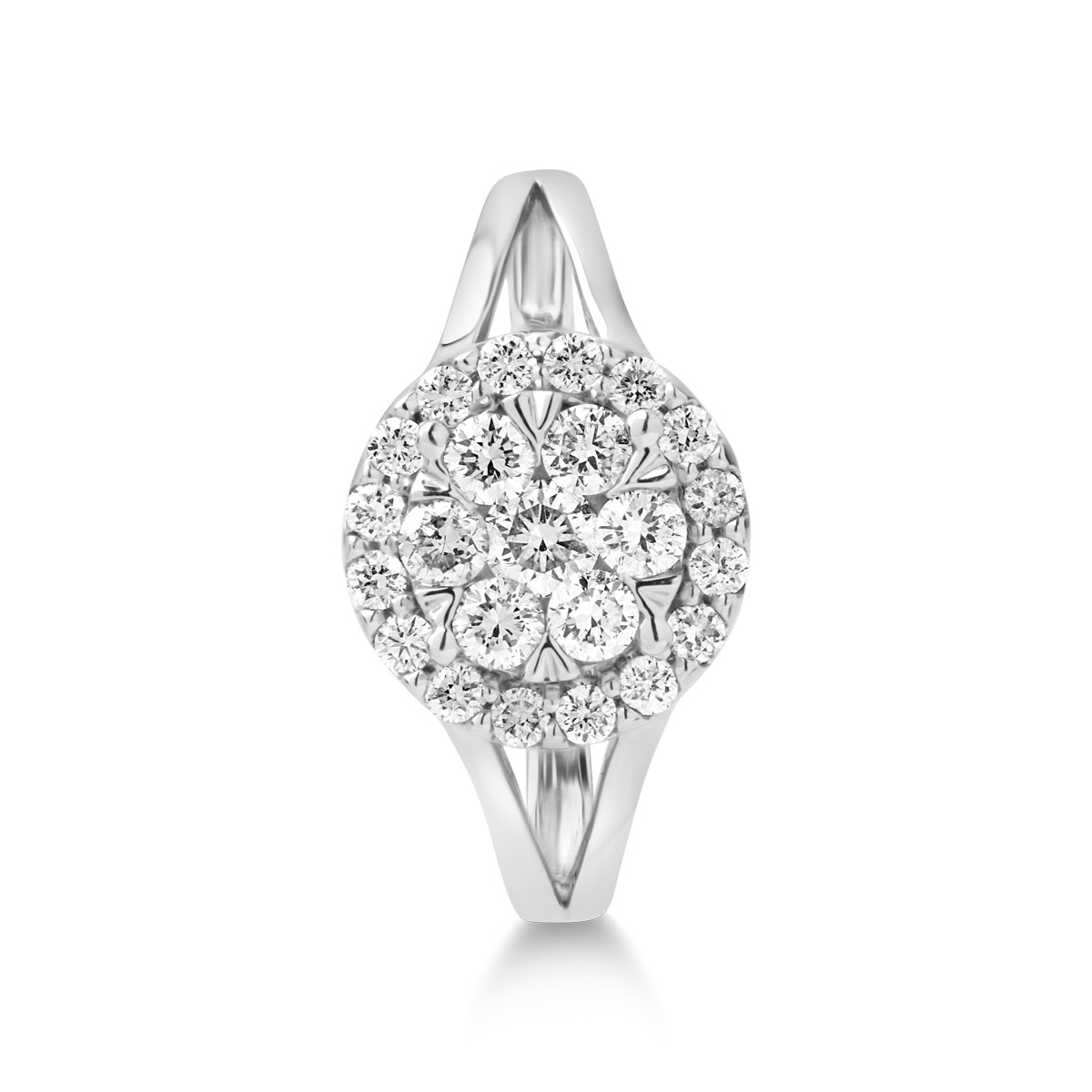 Gyűrű 18K-os fehér aranyból 0.5ct gyémánttal