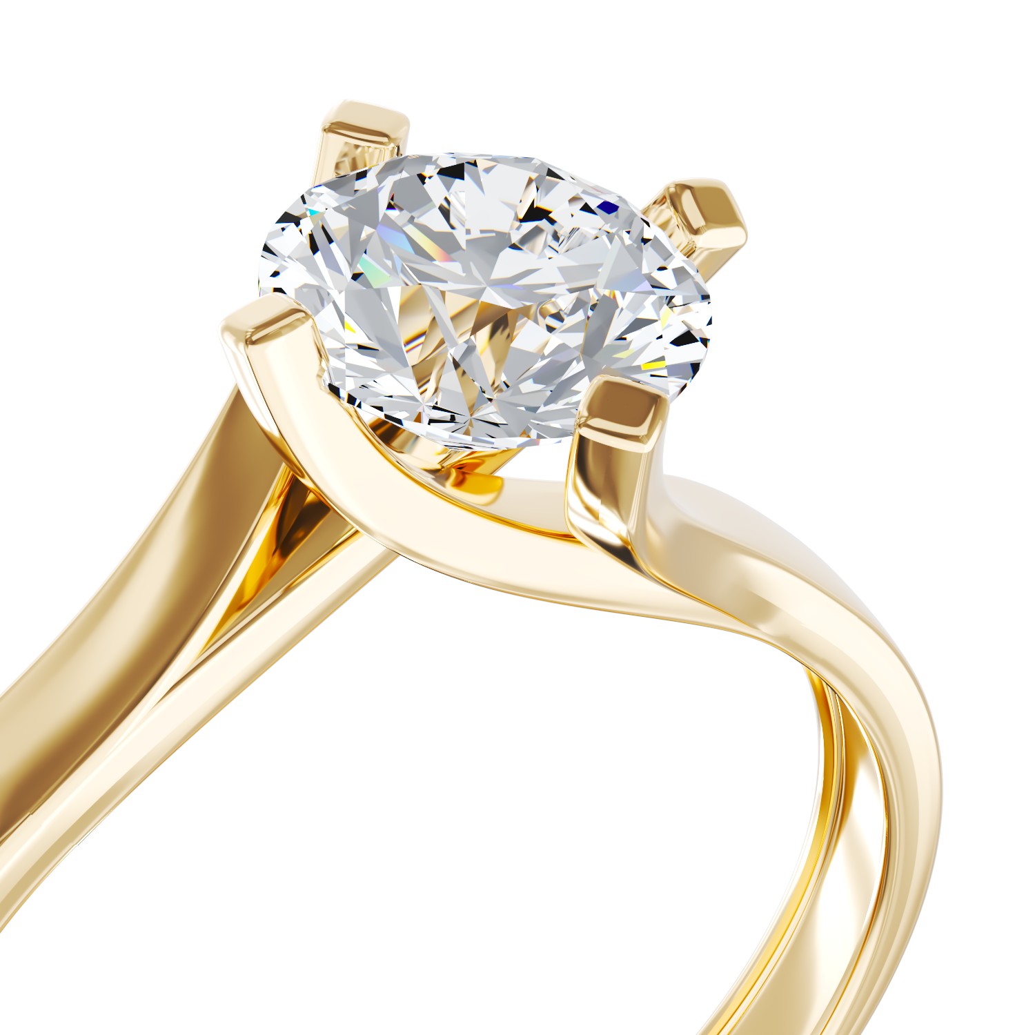 14k yellow gold engagement ring