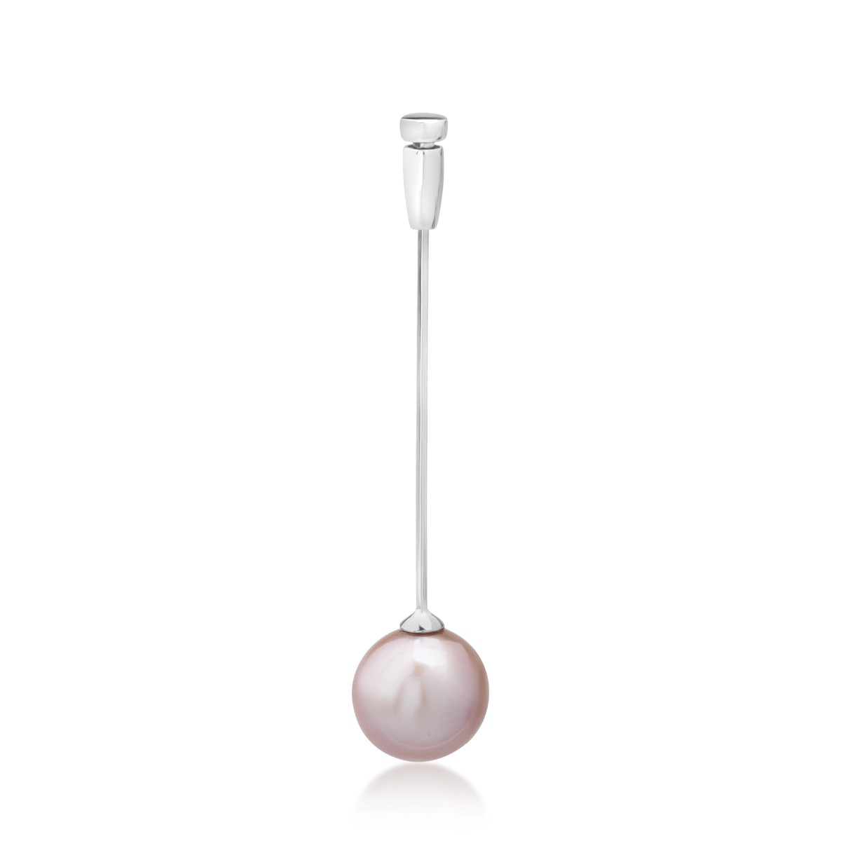 18K white gold brooch with 11.48ct cultured pearl