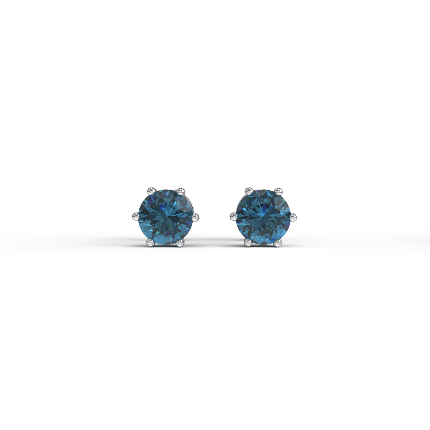 18K fehérarany fülbevaló 1.09kt kék gyémántokkal