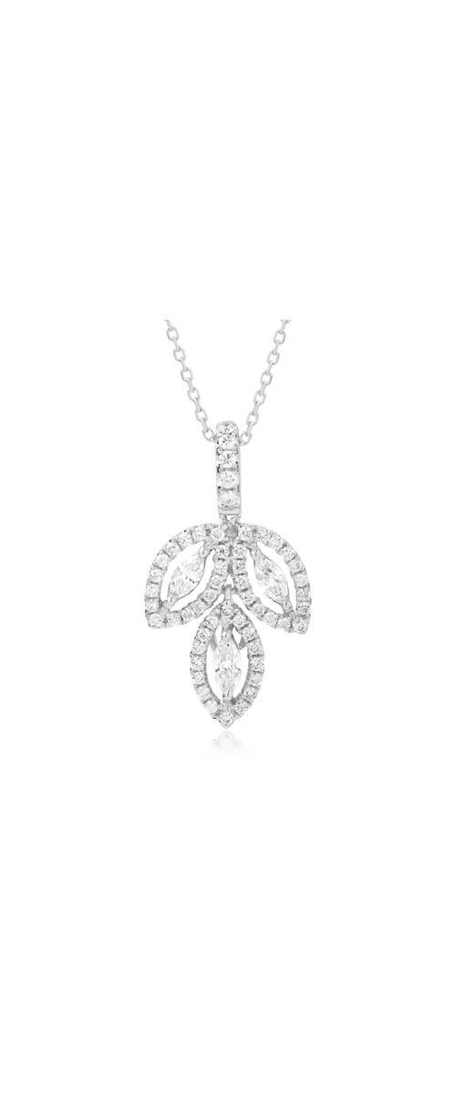 18K white gold pendant necklace with 0.61ct diamonds