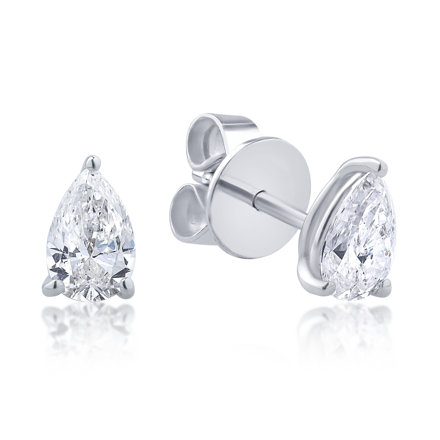 18K white gold earrings with 0.8ct diamonds