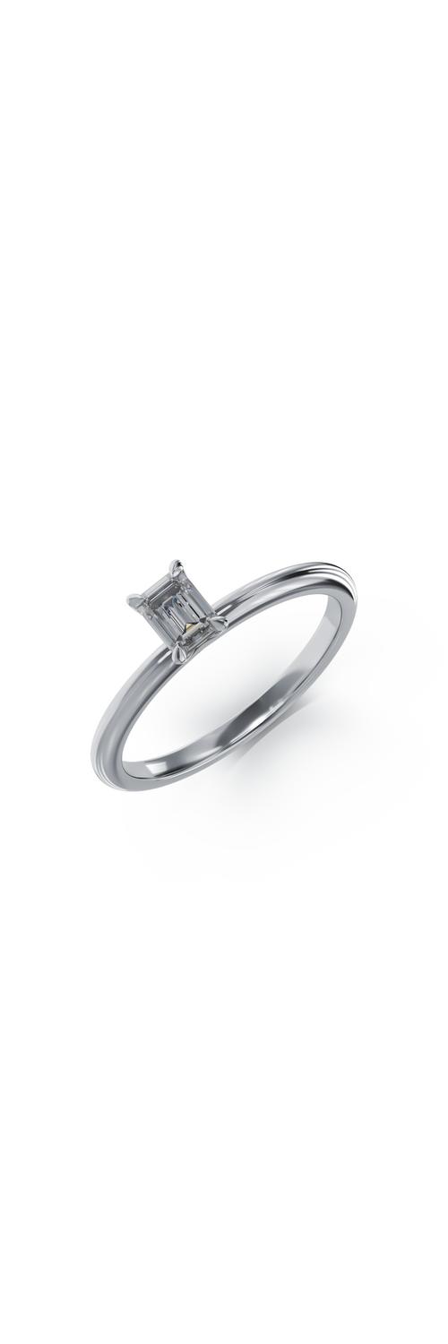 18K white gold engagement ring with a 0.70ct solitaire diamond