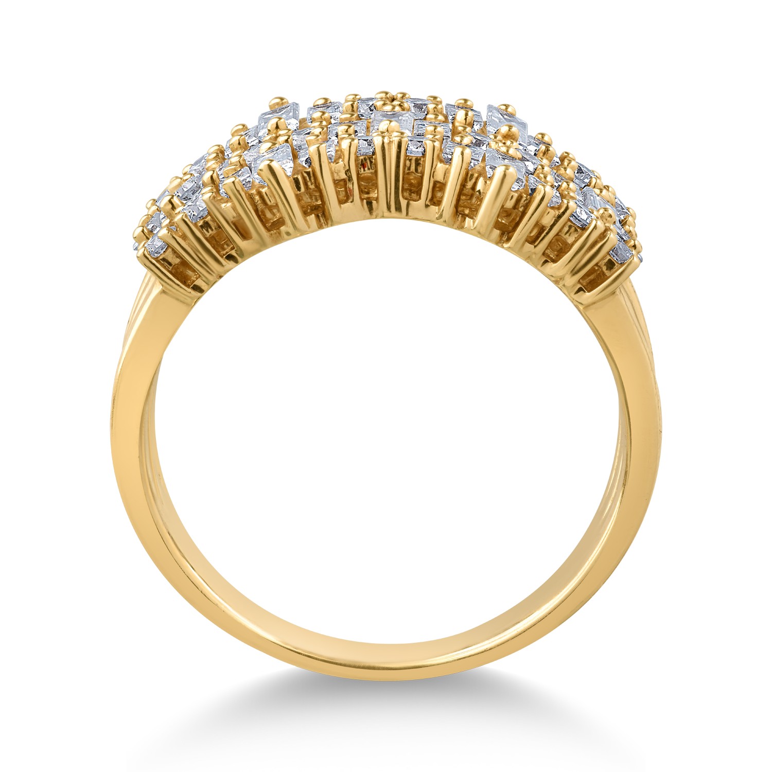 18K sárga arany gyűrű 1.13ct gyémántokkal