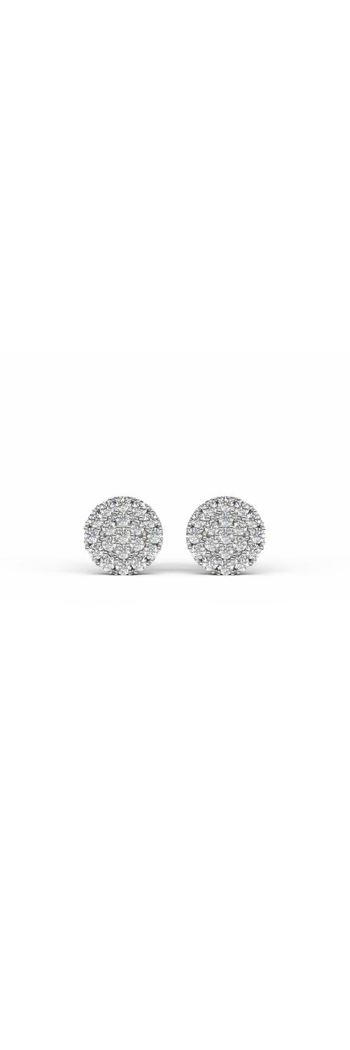 18K white gold earrings with 0.37ct diamonds