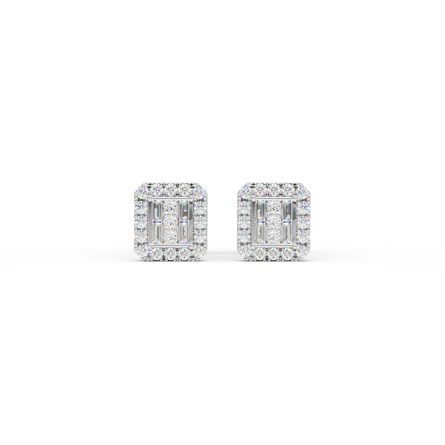 18K white gold earrings with 0.59ct diamonds