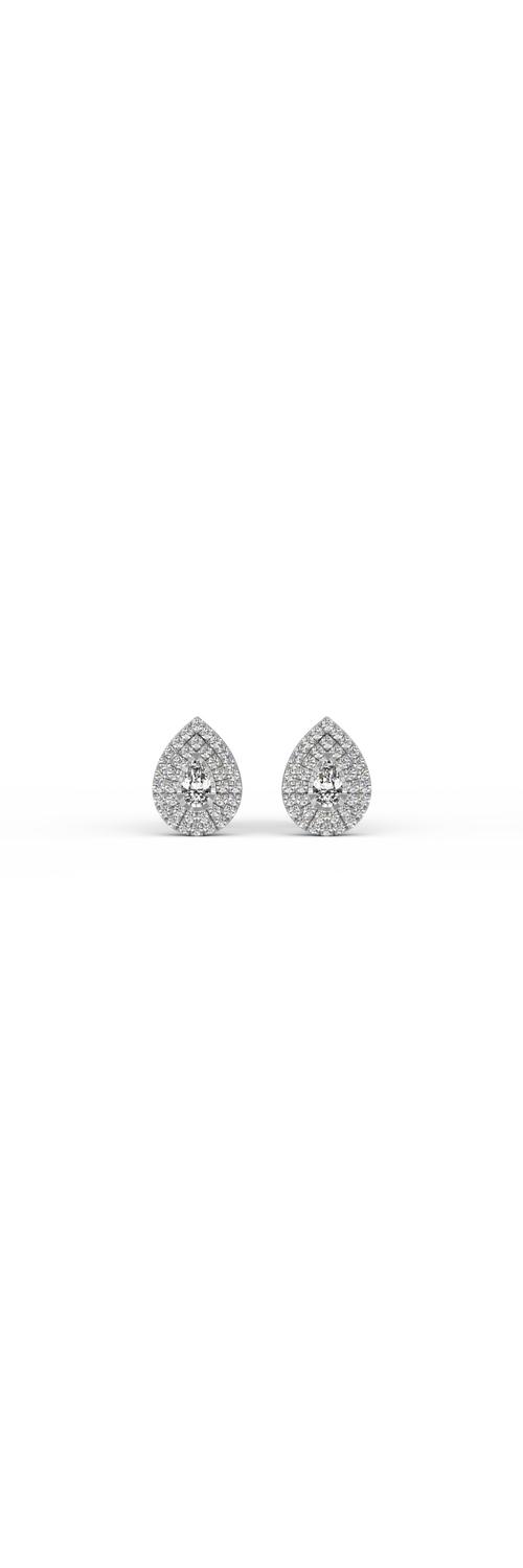 18K white gold earrings with 0.30ct diamonds