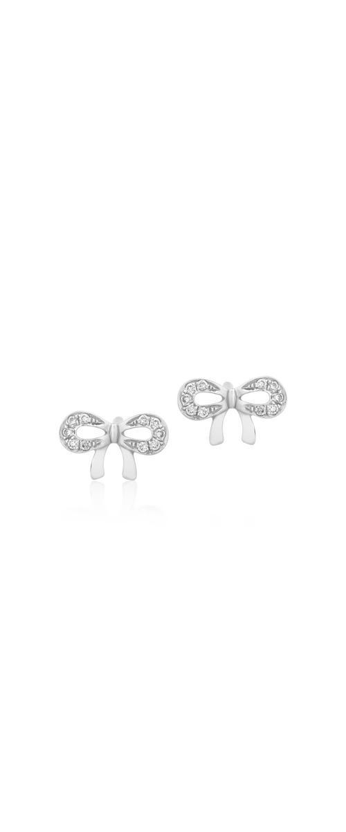 18K white gold earrings with 0.062ct diamonds