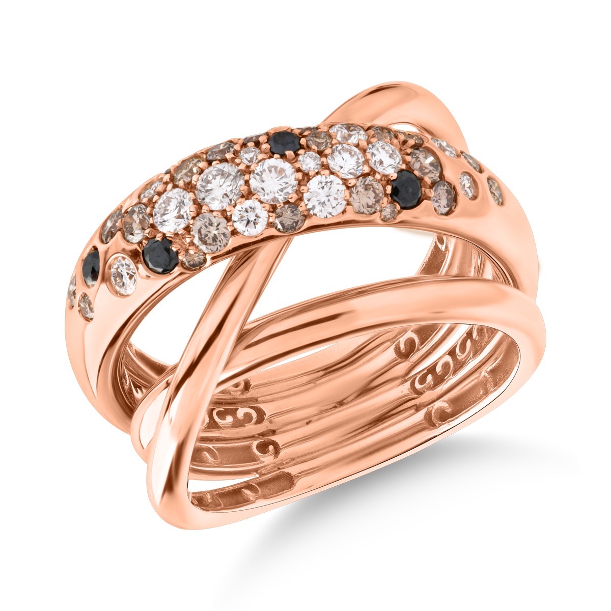 Inel din aur roz de 18K cu diamante de 0.94ct