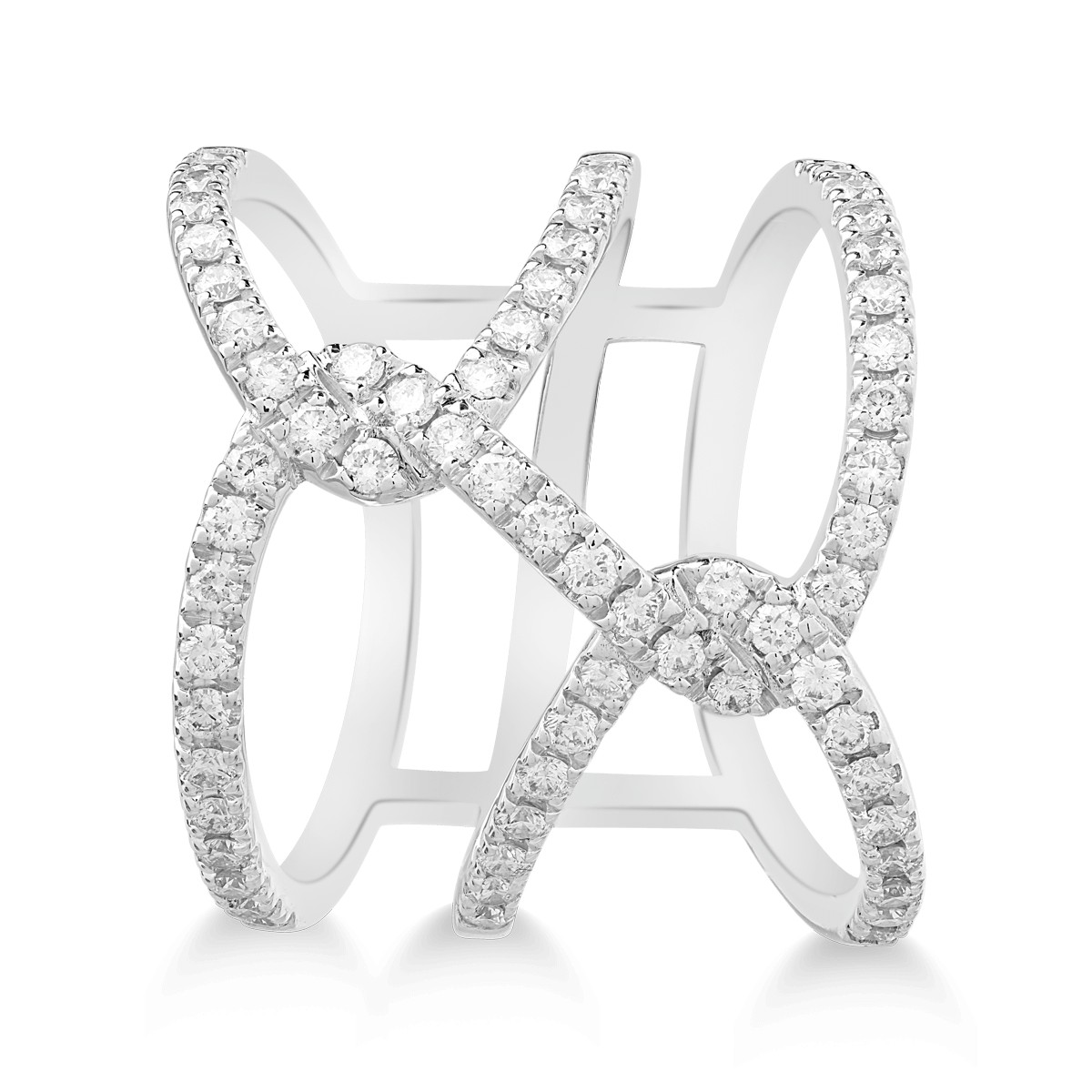 Gyűrű 18K-os fehér aranyból 0.95ct gyémánttal