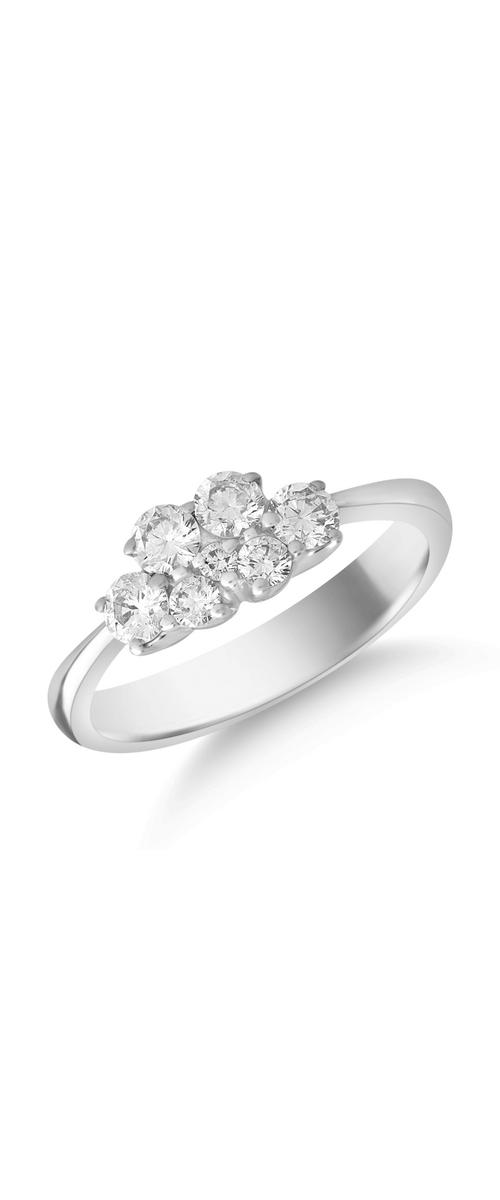 Gyűrű 18K-os fehér aranyból 0.66ct gyémánttal