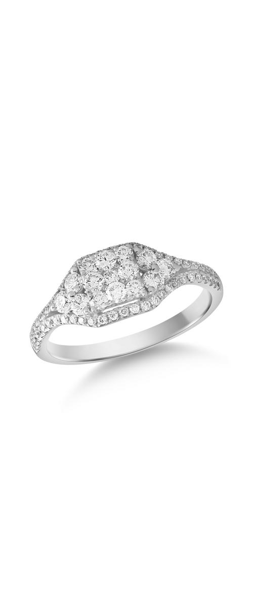 18K white gold ring with 0.77ct diamonds