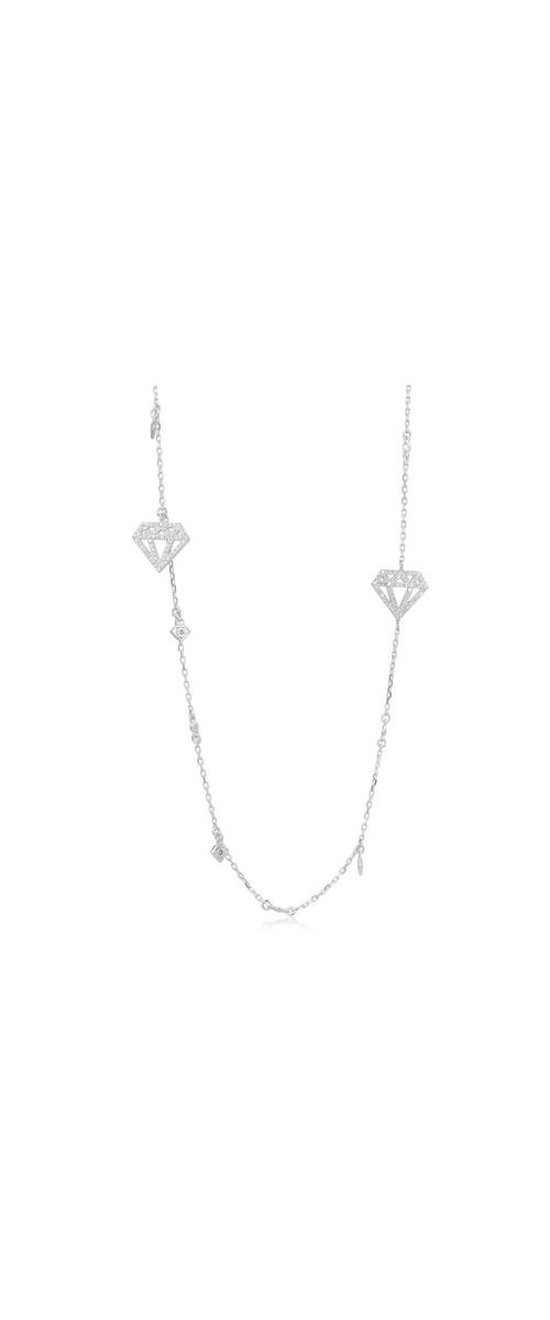 18K white gold necklace with 0.66ct diamonds