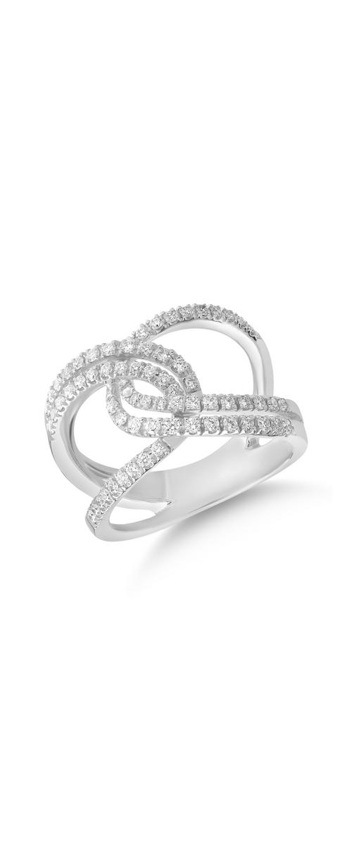 18k white gold ring with diamonds of 0.47ct
