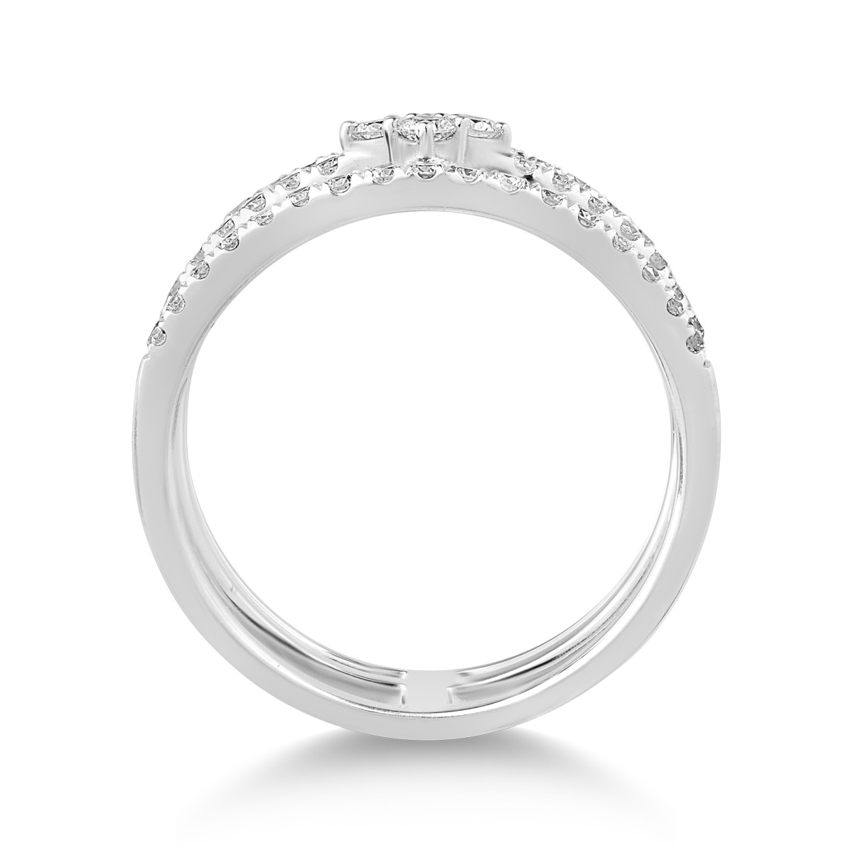 18k fehér arany gyűrű gyémántokkal 0.63ct