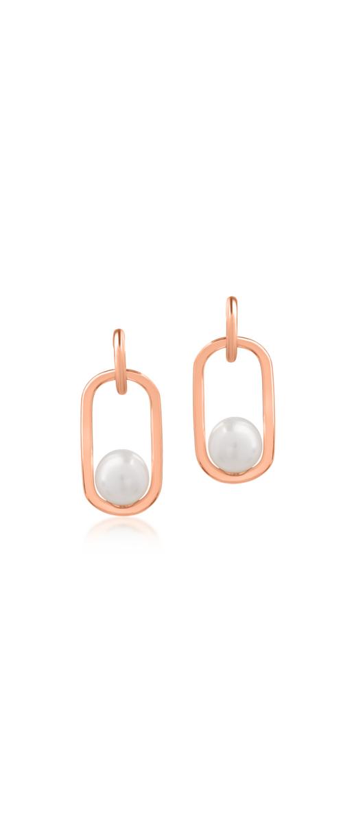 18K rose gold earrings with 7.815ct fresh water pearls