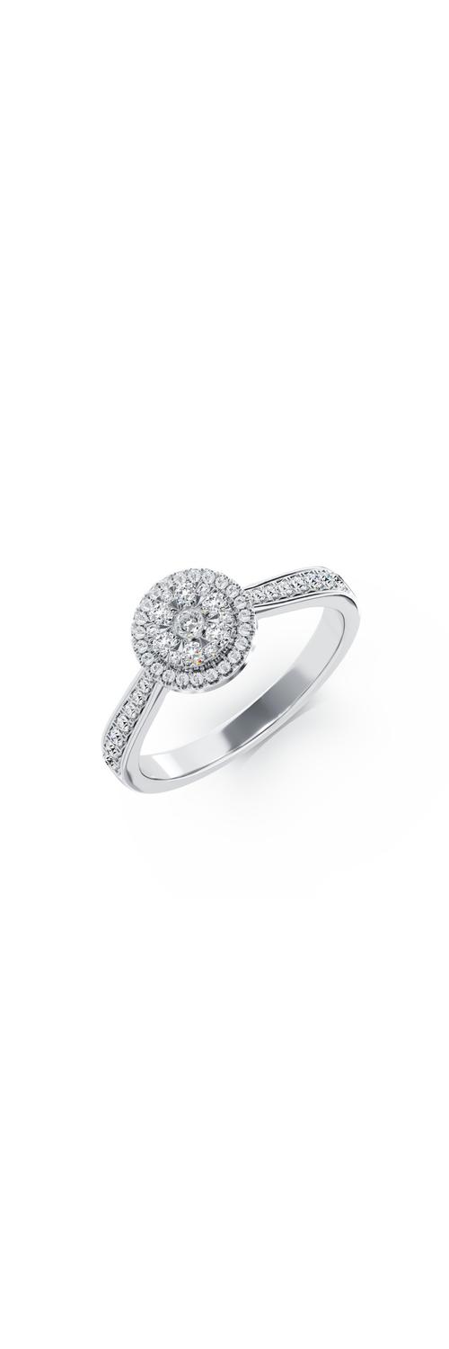 18K white gold engagement ring with 0.437ct diamonds