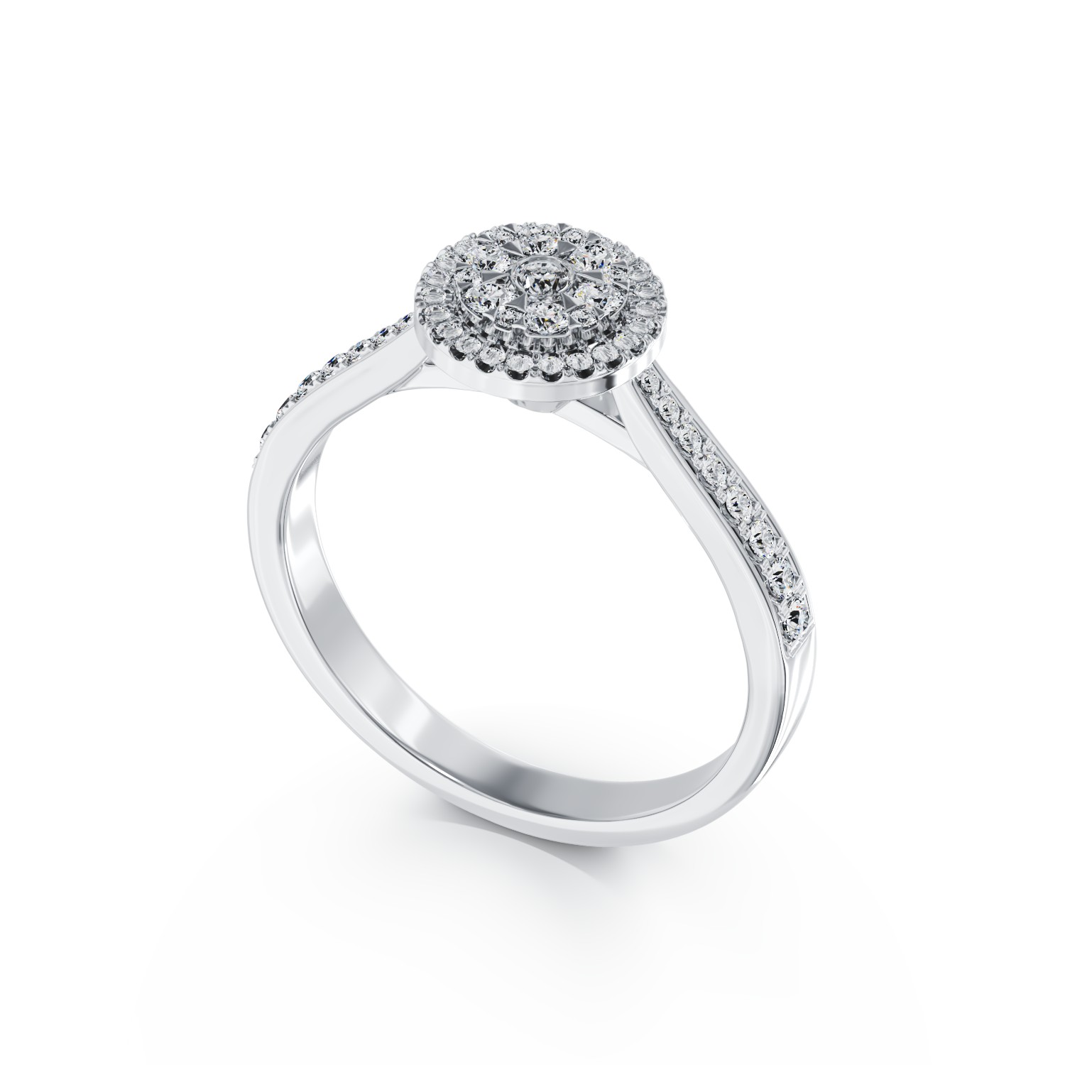 18K white gold engagement ring with 0.434ct diamonds