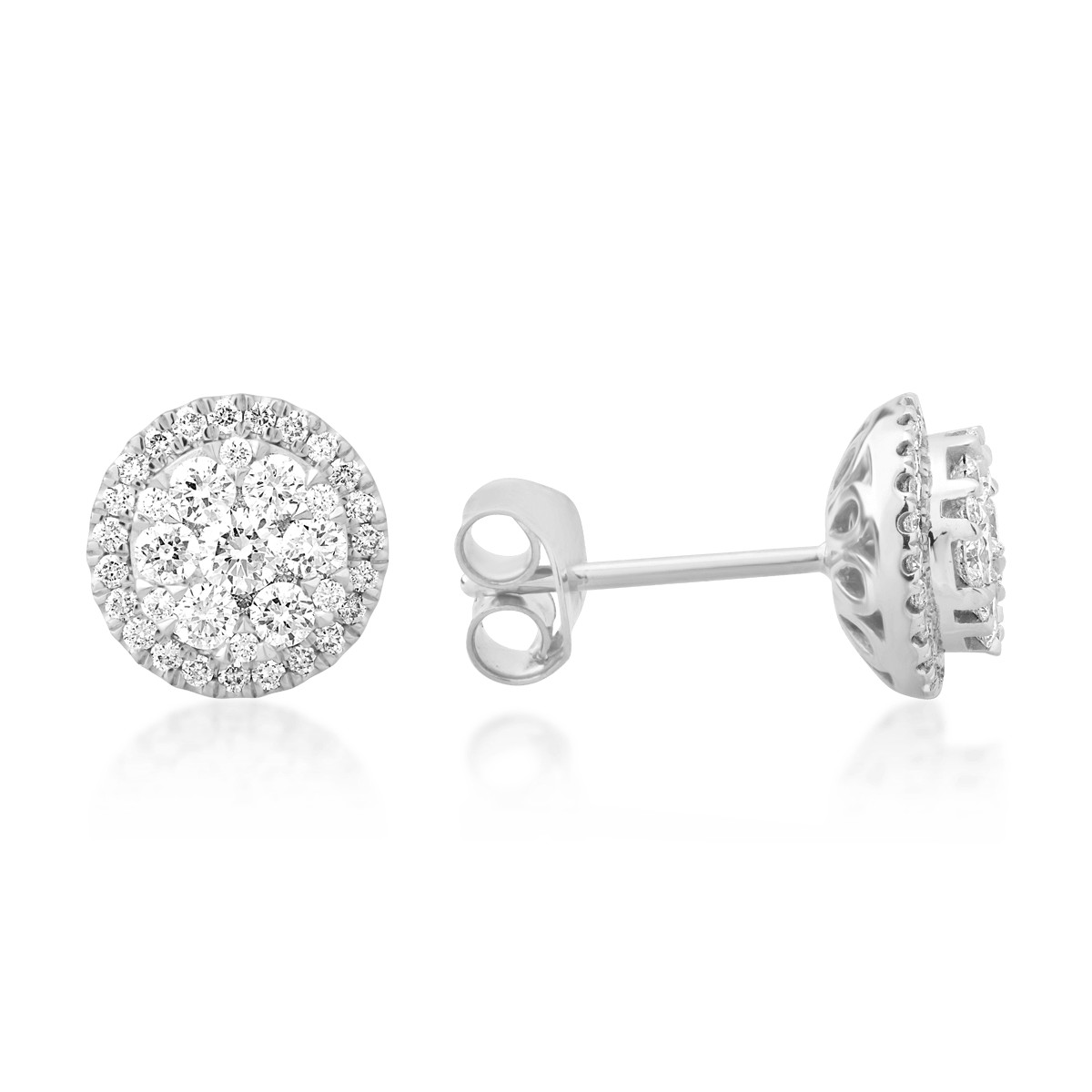 18K white gold earrings with 0.659ct diamonds