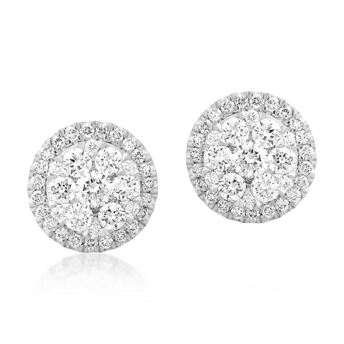 Cercei din aur alb-roz de 18K cu diamante de 0.661ct image4