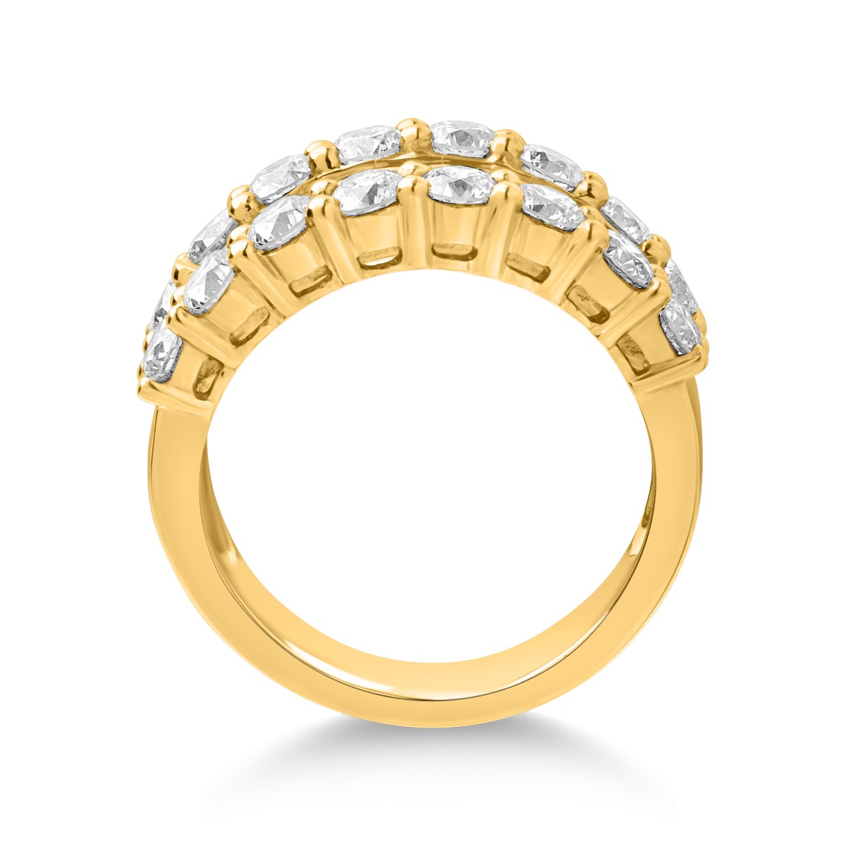 Inel din aur galben de 18K cu diamante de 3.18ct